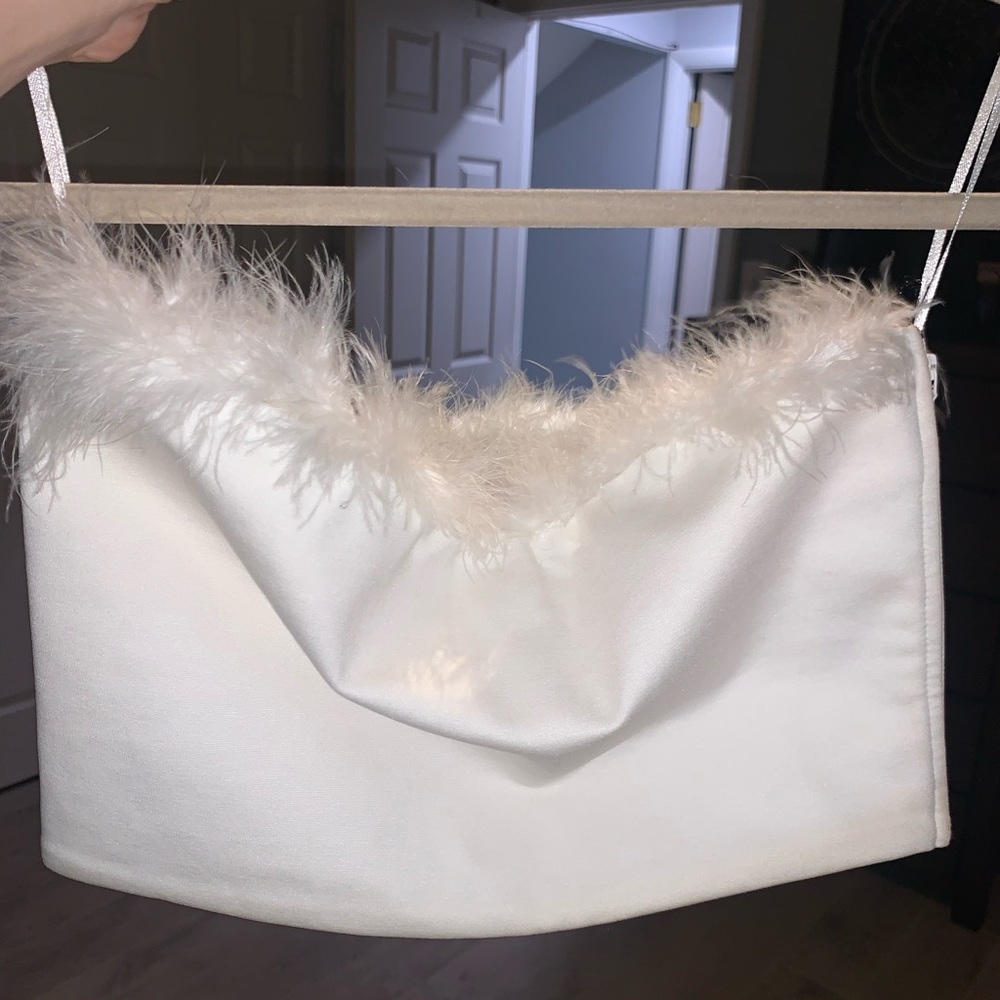 Revolve Superdown White Feather Top